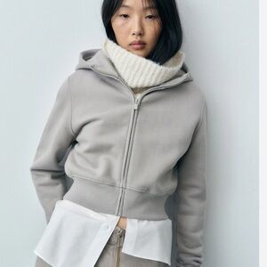 Mango Light Gray Knit Sweater